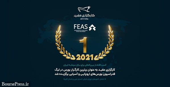 کارگزاری مفید برترین کارگزار لیگ بورسهای اروپایی آسیایی سال 2021 شد
