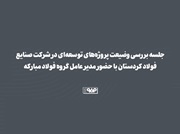 ارزیابی وضیعت پروژههای توسعهای فولاد کردستان با حضور مدیرعامل "فولاد"