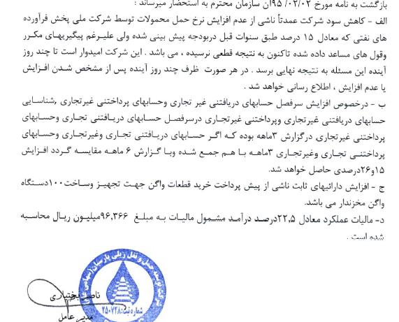 توضیحات مثبت و منفی 4 شرکت بورسی و فرابورسی