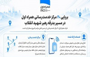 برپایی ۲۰ مرکز خدمت‌رسانی همراه اول در مسیر بدرقه رهبر شهید