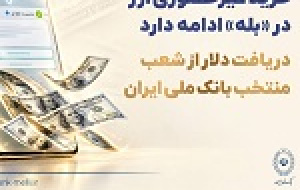 خرید غیرحضوری ارز در بله ادامه دارد/ دریافت دلار از شعب منتخب بانک ملی