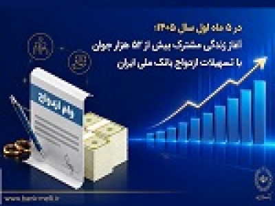 آغاز زندگی مشترک بیش از ۵۲ هزار جوان با تسهیلات ازدواج بانک ملی