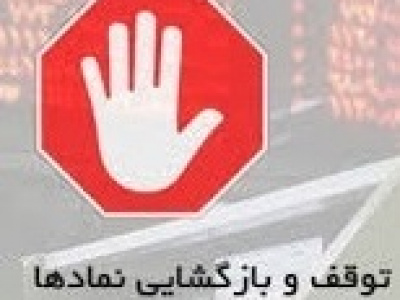 خروج موقت ۱۶ شرکت از تابلو و توقف یک سهم به علت ظن دستکاری